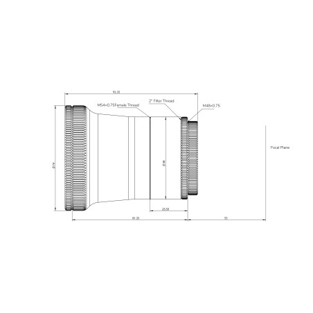 Corector de Camp (Flattener) 1x pentru SharpStar 61EDPH