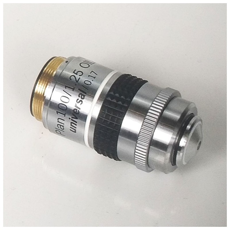 Obiectiv plan (100x) cu diafragmă iris